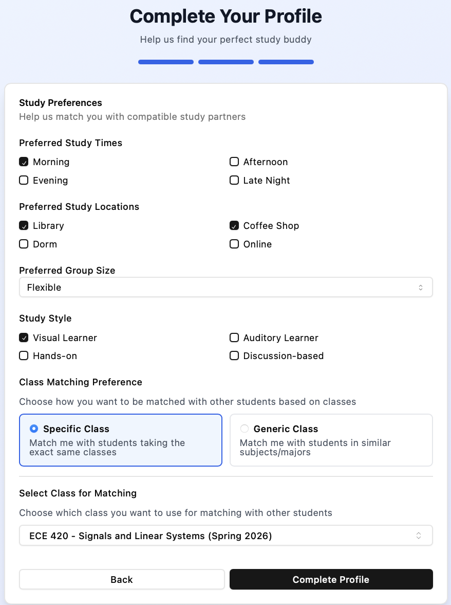 Student Profile Example 3